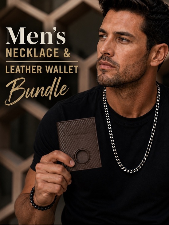 Other - Men's Chain & Boxed Leather Wallet